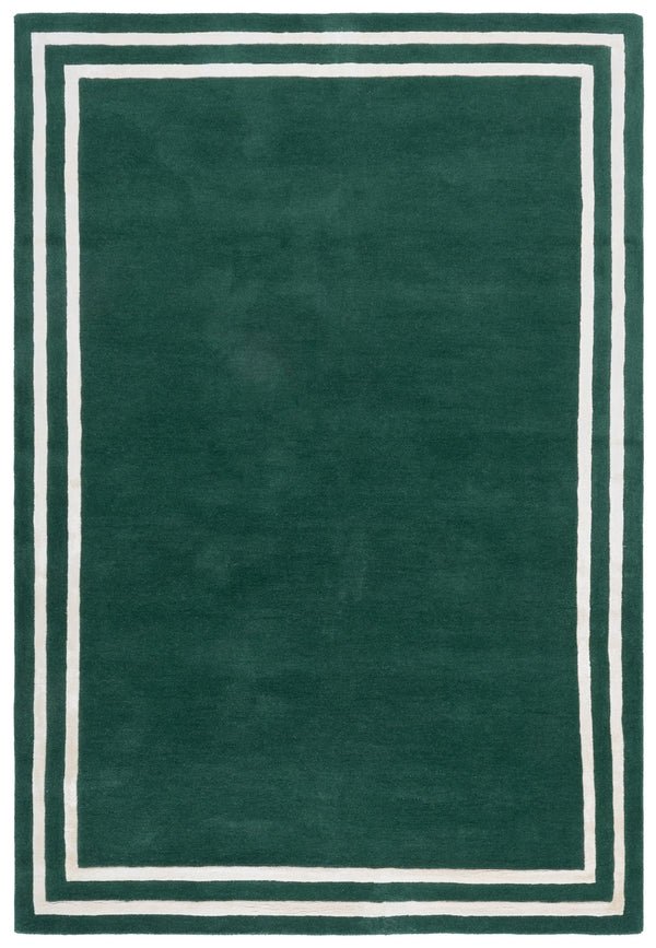 Safavieh Lauren Hand-Tufted Green Ivory Area Rug 8X10 Wool-Viscose Blend Plush 3/8" Pile Elegant Craftsmanship 9'-0" x 12'-0" LRL6953Y-9