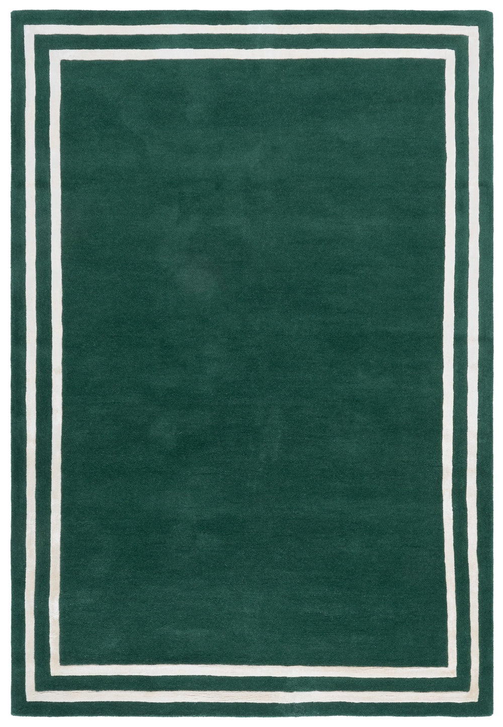 Safavieh Lauren Hand-Tufted Green & Ivory Square Rug With Wool-Viscose Sheen, Classic Double Border Elegance 6'-0" x 6'-0" LRL6953Y-6SQ