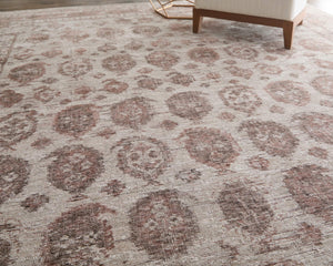 Feizy Rugs Loralai Distressed Oriental Area Rug with Warm Red Ivory Tones for Living Rooms 5' x 8' LRL8A66FTPEPLME10