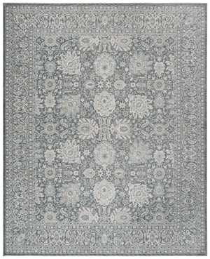 Safavieh Lauren Transitional Dark Grey & Ivory Area Rug — Low Pile Power-Loomed Polyester Sheen, Durable Elegance 8'-0" x 10'-0" LRL900H-8