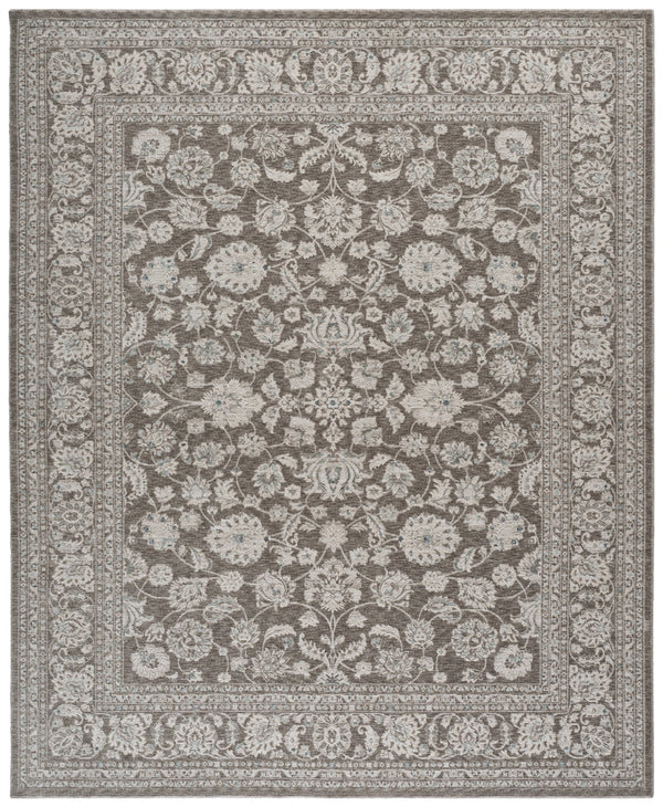 Safavieh Lauren Light Grey And Ivory Transitional Area Rug — Low-Profile Power-Loomed Polyester, Durable Elegance 8'-0" x 10'-0" LRL902F-8