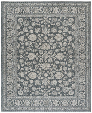 Safavieh Lauren Birch 9X12 Blue Grey Ivory Rug – Plush Power-Loomed Transitional Space-Dyed Polyester Elegance LRL902M-9