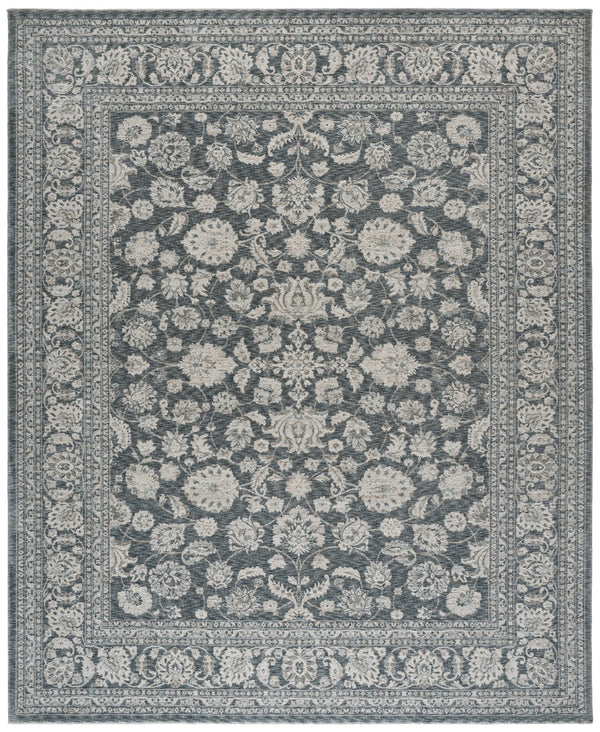 Safavieh Lauren Birch 9X12 Blue Grey Ivory Rug – Plush Power-Loomed Transitional Space-Dyed Polyester Elegance LRL902M-9