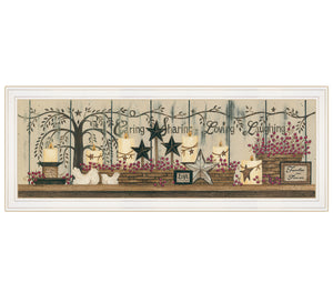 English Elm "willow Tree Shelf" Linda Spivey Folk Art Framed Print for Farmhouse Cottage Walls B06786144