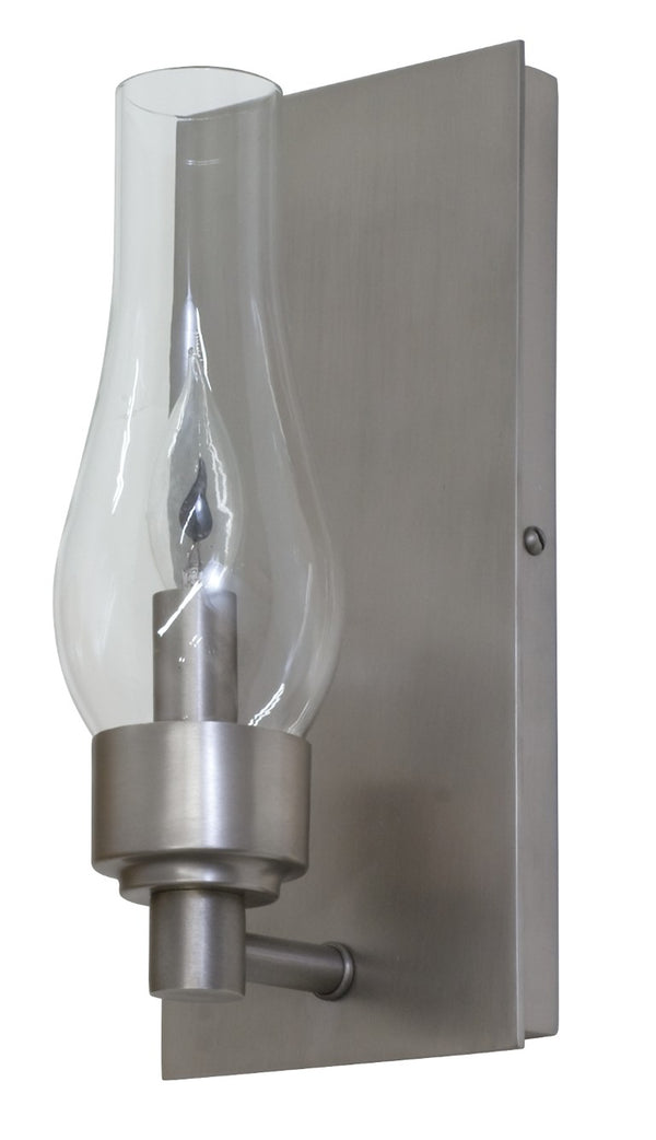 House of Troy Lake Shore Metal Wall Sconce with Satin Pewter Finish for Hallways and Bedrooms LS201-SP