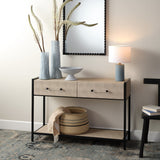 Jamie Young Co. Cassius Faux Shagreen 2-drawer Console, Taupe Taupe Metal, Iron,Mdf,Pvc, Faux Shagreen Ls20casscota