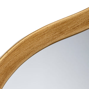 Jamie Young Co. Aurora Wavy Iron Floor Mirror, Antique Brass Antique Brass Metal, Iron,Mdf,Mirror Ls6aurorfmab