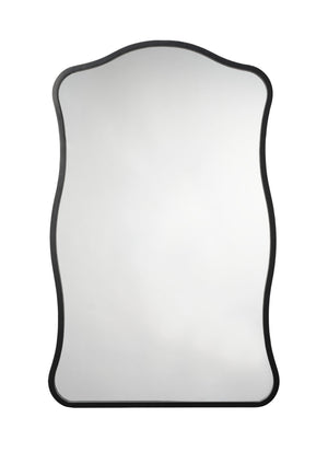Jamie Young Co. Aurora Wavy Iron Wall Mirror, Black Black Metal, Iron,Mdf,Mirror Ls6aurormibk