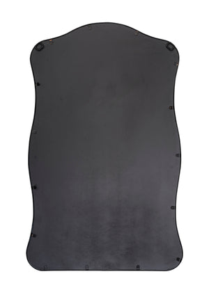 Jamie Young Co. Aurora Wavy Iron Wall Mirror, Black Black Metal, Iron,Mdf,Mirror Ls6aurormibk