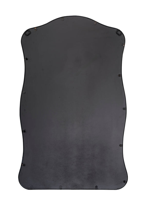 Jamie Young Co. Aurora Wavy Iron Wall Mirror, Black Black Metal, Iron,Mdf,Mirror Ls6aurormibk