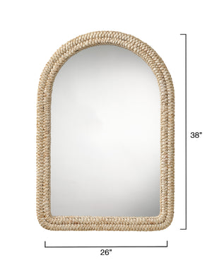 Jamie Young Co. Grain Woven Corngrass Wall Mirror Natural Mdf,Corn Husk,Mirror Ls6grainmina