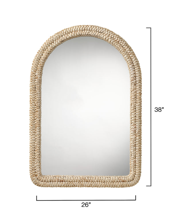 Jamie Young Co. Grain Woven Corngrass Wall Mirror Natural Mdf,Corn Husk,Mirror Ls6grainmina