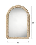 Jamie Young Co. Grain Woven Corngrass Wall Mirror Natural Mdf,Corn Husk,Mirror Ls6grainmina