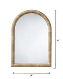 Jamie Young Co. Hilltop Seagrass Arch Wall Mirror Natural Seagrass,Mdf,Mirror Ls6hilltmina