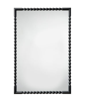 Jamie Young Co. Particle Iron Rectangle Wall Mirror Black Metal, Iron,Mdf,Mirror Ls6partimibk