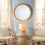 Jamie Young Co. Riley Wood Round Wall Mirror Natural Mdf,Mirror Ls6rileymina