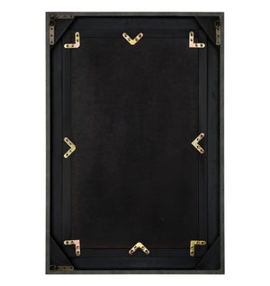 Structure Faux Shagreen Beveled Rectangular Wall Mirror for Vanity Accent and Home Decor