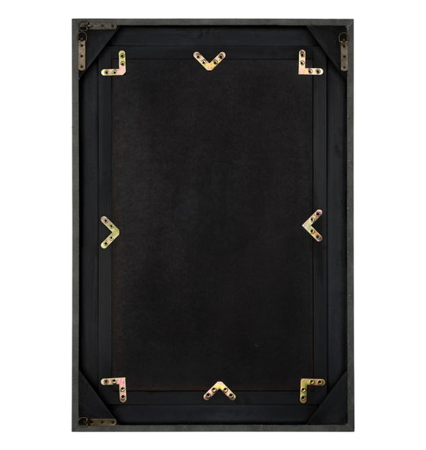 Structure Faux Shagreen Beveled Rectangular Wall Mirror for Vanity Accent and Home Decor