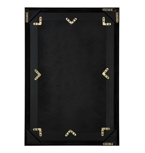 Structure Faux Shagreen Beveled Rectangular Wall Mirror for Vanity Accent and Home Decor