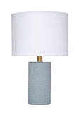 Roman Leather Table Lamp with Elegant Linen Shade and Antique Brass Finish for Chic Interiors