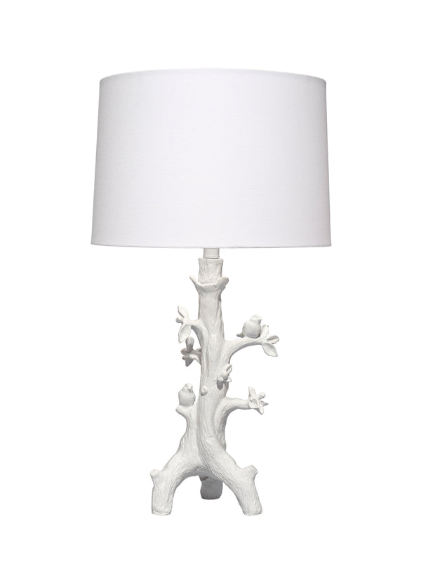 Jamie Young Co. Sycamore Resin Table Lamp With Linen Shade White Resin Ls9sycamtlwh