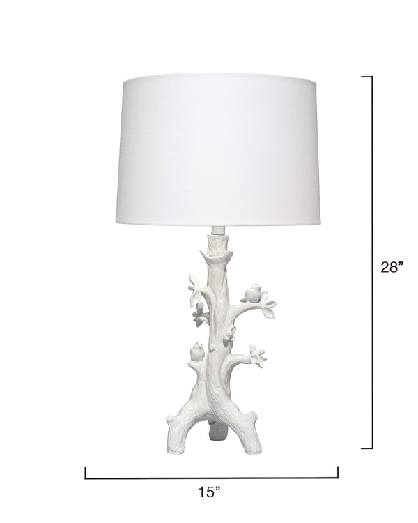 Jamie Young Co. Sycamore Resin Table Lamp With Linen Shade White Resin Ls9sycamtlwh