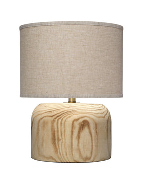 Jamie Young Co. Timber Table Lamp With Linen Shade Natural Paulownia Wood Ls9timberlna