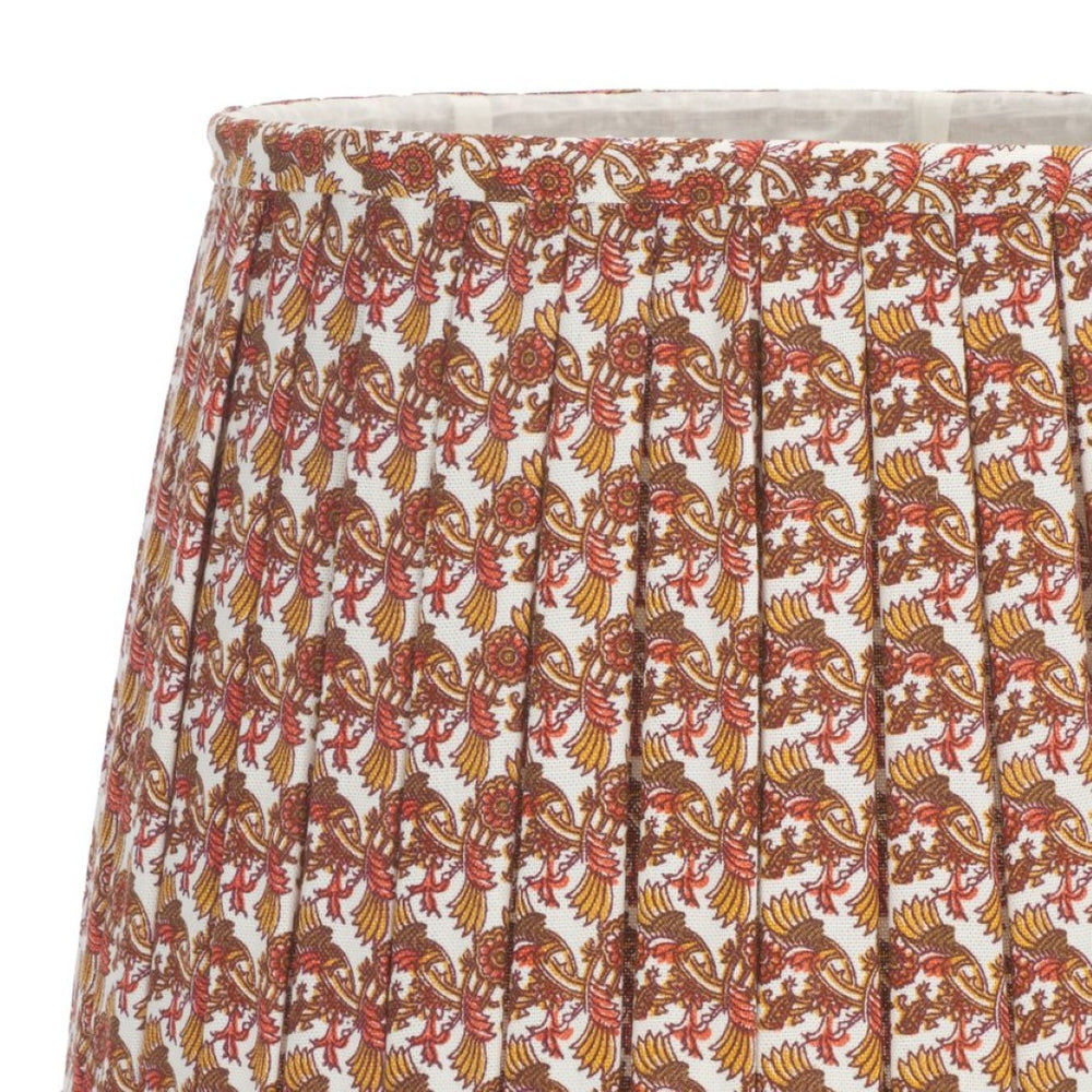 Safavieh ELSIE, 10-Inch Berry/Gold Cotton Printed Lamp Shade - Playful Elegance for Any Room Décor! LSH2001A