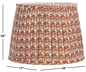 Safavieh Elsie, 10-inch Berry And Gold Cotton Printed Lamp Shade - Elegant Whimsy For Any Room Decor Berry ,Gold Cotton Lsh2001a