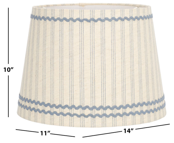 Safavieh Polina, 10 Inch Cotton Printed Lamp Shade In Elegant Beige & Blue - Elevate Your Home Decor Today! Beige ,Blue Cotton Lsh2002a