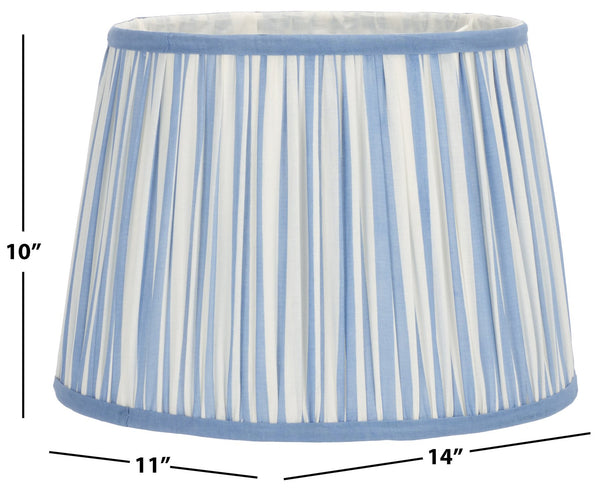 Safavieh Aria, 10-inch Cotton Printed Lamp Shade In Blue & White - Elegant Home Décor For Any Room Blue ,White Cotton Lsh2003a