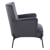 CorLiving Elwood Wingback Accent Chair in Grey Grey LSS-200-C