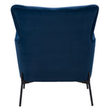CorLiving Elwood Wingback Accent Chair in Blue Blue LSS-201-C