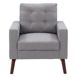 Elwood Tufted Accent Chair in Grey