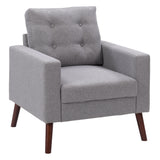 CorLiving Elwood Tufted Accent Chair in Grey Grey LSS-250-C