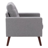 CorLiving Elwood Tufted Accent Chair in Grey Grey LSS-250-C
