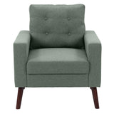 Elwood Tufted Accent Chair in Light Green