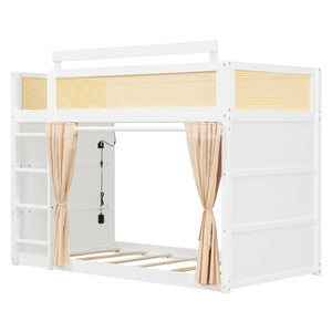 English Elm Queen Murphy Wall Bed with Integrated Shelves for Studio and Guest Room Use White 78.9 L x 41.9 W x 56.3 H LT000122AAK
