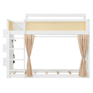 English Elm Queen Murphy Wall Bed with Integrated Shelves for Studio and Guest Room Use White 78.9 L x 41.9 W x 56.3 H LT000122AAK