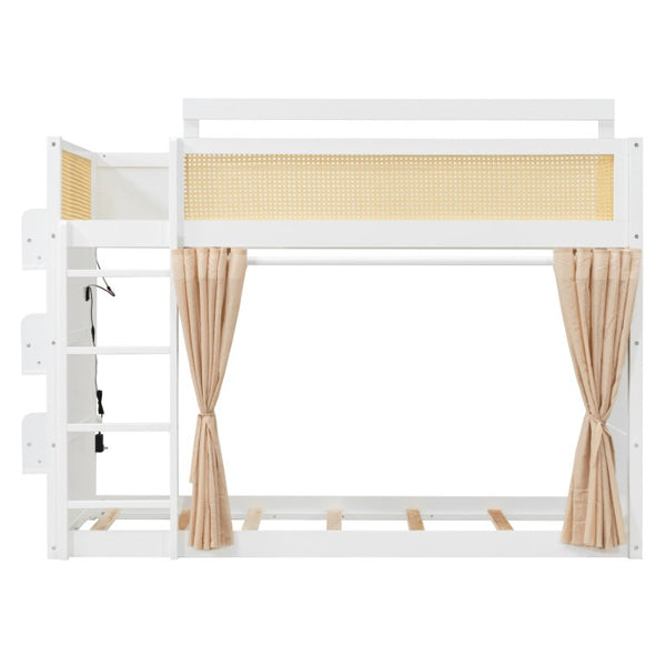 English Elm Queen Murphy Wall Bed with Integrated Shelves for Studio and Guest Room Use White 78.9 L x 41.9 W x 56.3 H LT000122AAK