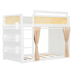 English Elm Queen Murphy Wall Bed with Integrated Shelves for Studio and Guest Room Use White 78.9 L x 41.9 W x 56.3 H LT000122AAK