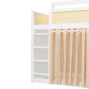English Elm Queen Murphy Wall Bed with Integrated Shelves for Studio and Guest Room Use White 78.9 L x 41.9 W x 56.3 H LT000122AAK