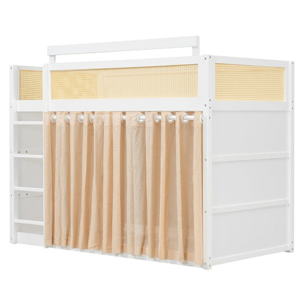 English Elm Queen Murphy Wall Bed with Integrated Shelves for Studio and Guest Room Use White 78.9 L x 41.9 W x 56.3 H LT000122AAK