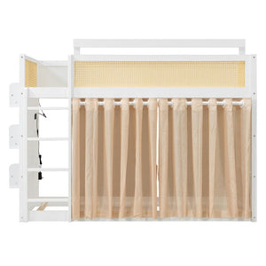 English Elm Queen Murphy Wall Bed with Integrated Shelves for Studio and Guest Room Use White 78.9 L x 41.9 W x 56.3 H LT000122AAK