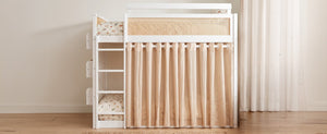 English Elm Queen Murphy Wall Bed with Integrated Shelves for Studio and Guest Room Use White 78.9 L x 41.9 W x 56.3 H LT000122AAK