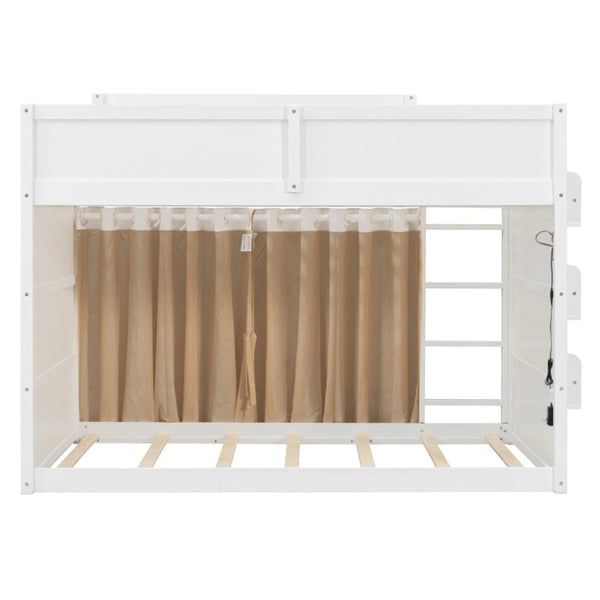 English Elm Queen Eco Solid Platform Bed Minimalist Low Profile Sustainable Frame for Modern Bedroom White Full MDF,Pine,Plywood LT000123AAK