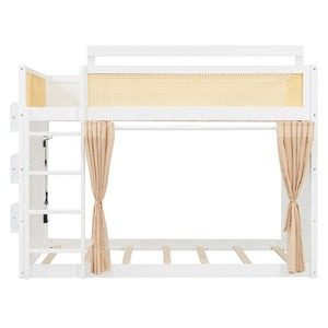 English Elm Queen Eco Solid Platform Bed Minimalist Low Profile Sustainable Frame for Modern Bedroom White Full MDF,Pine,Plywood LT000123AAK