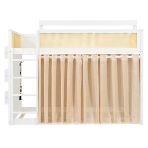 English Elm Queen Eco Solid Platform Bed Minimalist Low Profile Sustainable Frame for Modern Bedroom White Full MDF,Pine,Plywood LT000123AAK