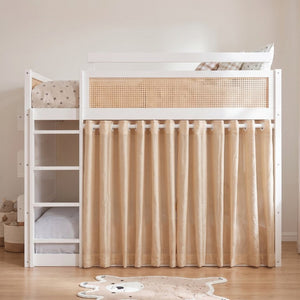 English Elm Queen Eco Solid Platform Bed Minimalist Low Profile Sustainable Frame for Modern Bedroom White Full MDF,Pine,Plywood LT000123AAK