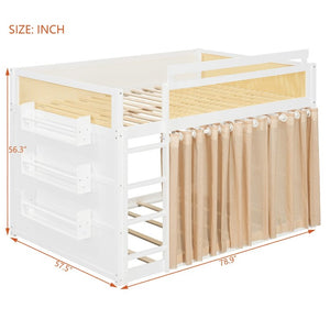 English Elm Queen Eco Solid Platform Bed Minimalist Low Profile Sustainable Frame for Modern Bedroom White Full MDF,Pine,Plywood LT000123AAK